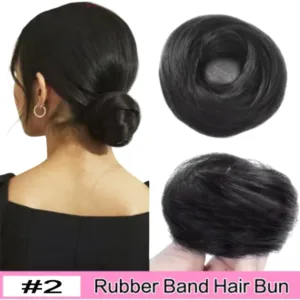 Mini Rodete Moño Extension De Pelo Sintetico Premiun Opaco #2 Castaño Extra Oscuro