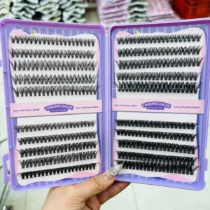 Libro De Extensiones Pestañas Cluster Volumen Ruso 8mm-18mm - Caja Lila