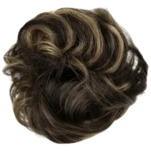 Postizo De Pelo Sintetico Maxi Rodete Mágico #6/24 Castaño Chocolate y Rubio Miel