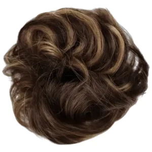 Postizo De Pelo Sintetico Maxi Rodete Mágico #6a/8a Castaño Chocolate y Castaño Claro