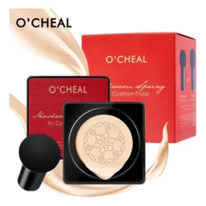 Base De Maquillaje CC Cream + Cojín Esponja Cabeza de Seta -  Caja Roja Tono 01 Ivory