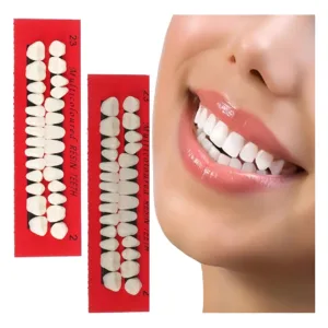 Set 28 Dientes Fundas Carillas 3D Dentales Reparacion X2 Tonos