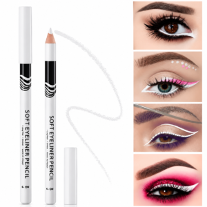 Lapiz Delineador Blanco Iluminador Ojos Cejas Microblading