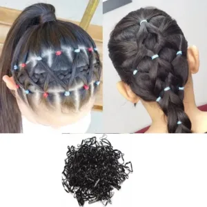 600 Gomitas Banditas Para Cabello Trenzas Trenzado Negras