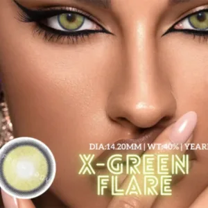 Lentes De Contacto X-GREEN FLARE Me75-2 Gama Verde Freshlady