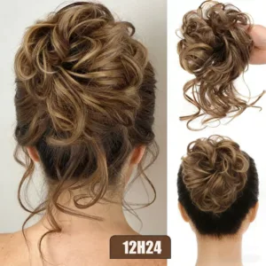 Rodete Mágico con coleta #12H24 Rubio Miel Dorado