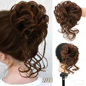 Rodete Mágico con coleta #2/30 Castaño Oscuro y Cobrizo