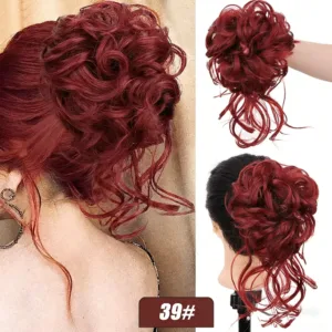 Rodete Mágico con coleta #39 Rojo Borgoña