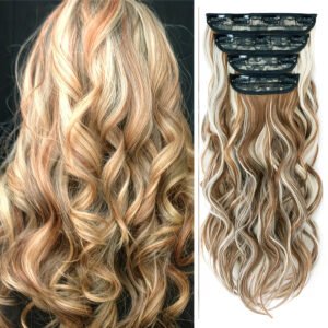 Cortina Extension De Cabello Lacio Premiun 4 Capas - #105 Rubio Dorado y Platino