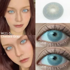 Lentes Contacto Chelsea Gray Mi21-5 Gama celeste verdoso Freshlady