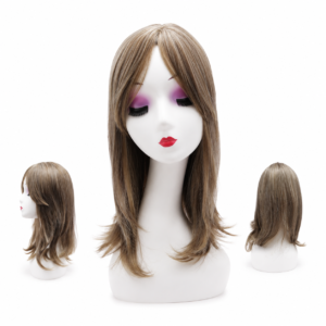 Peluca Topper Bisoñé Opaca Estética 40cm Con Flequillo #15A/8A/1001
