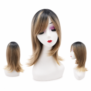 Peluca Topper Bisoñé Opaca Estética 35cm Con Flequillo #10T/15A/613