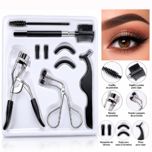Kit 5 Piezas Arqueador Pestañas Colocador Cepillos Repuestos