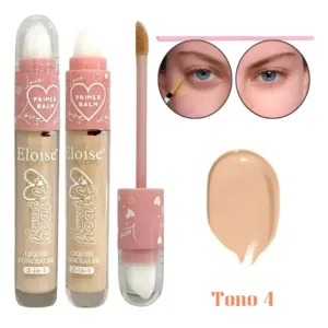 Corrector Doble Para Ojeras Cremoso + Barra Cubre Poros Tono 04