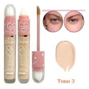 Corrector Doble Para Ojeras Cremoso + Barra Cubre Poros Tono 03