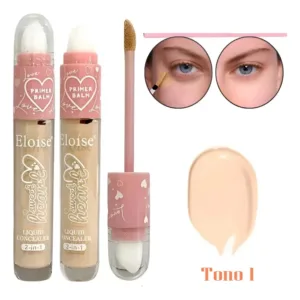 Corrector Doble Para Ojeras Cremoso + Barra Cubre Poros Tono 01
