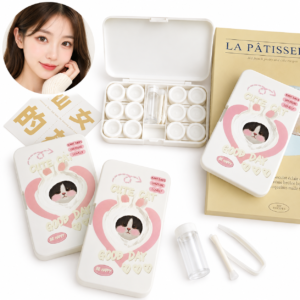 Estuche Porta 6 Pares De Lentes De Contacto Kawaii -  Blanco