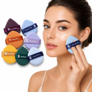 Pack De 7 Mini Esponjas Maquillaje De Rostro 2 Formas C/estuche