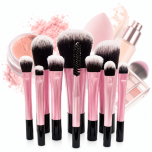 Set De 10 Mini Brochas Kabuki De Maquillaje Kawaii