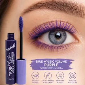 Mascara De Pestañas Mystic Purple Color Violeta True Volumen Violeta Oscuro